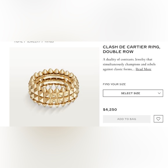 🐘🐘 14K Gold Plated Sterling Silver Spike Ring - Picture 5 of 5